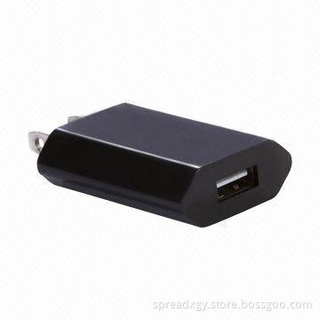 Power Adapter with USB Port, 100 to 240V AC Input and 5.0V DC/1A Output, Nice for Promotional Gifts